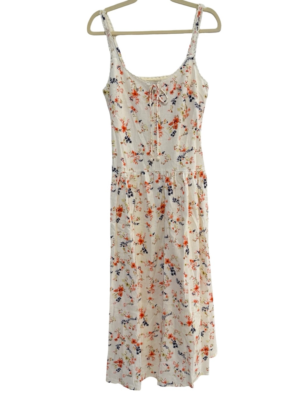 Caroline Constas Ivory Floral Linen Maxi Dress S NWT - Picture 2 of 12